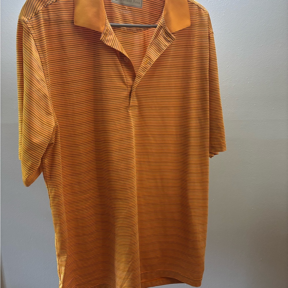 Vibrant Orange Textured Polo Shirt